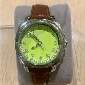 COACH BOYFRIEND 14502155 LEATHER NEON GREEN WATCH (AUTHENTIC)